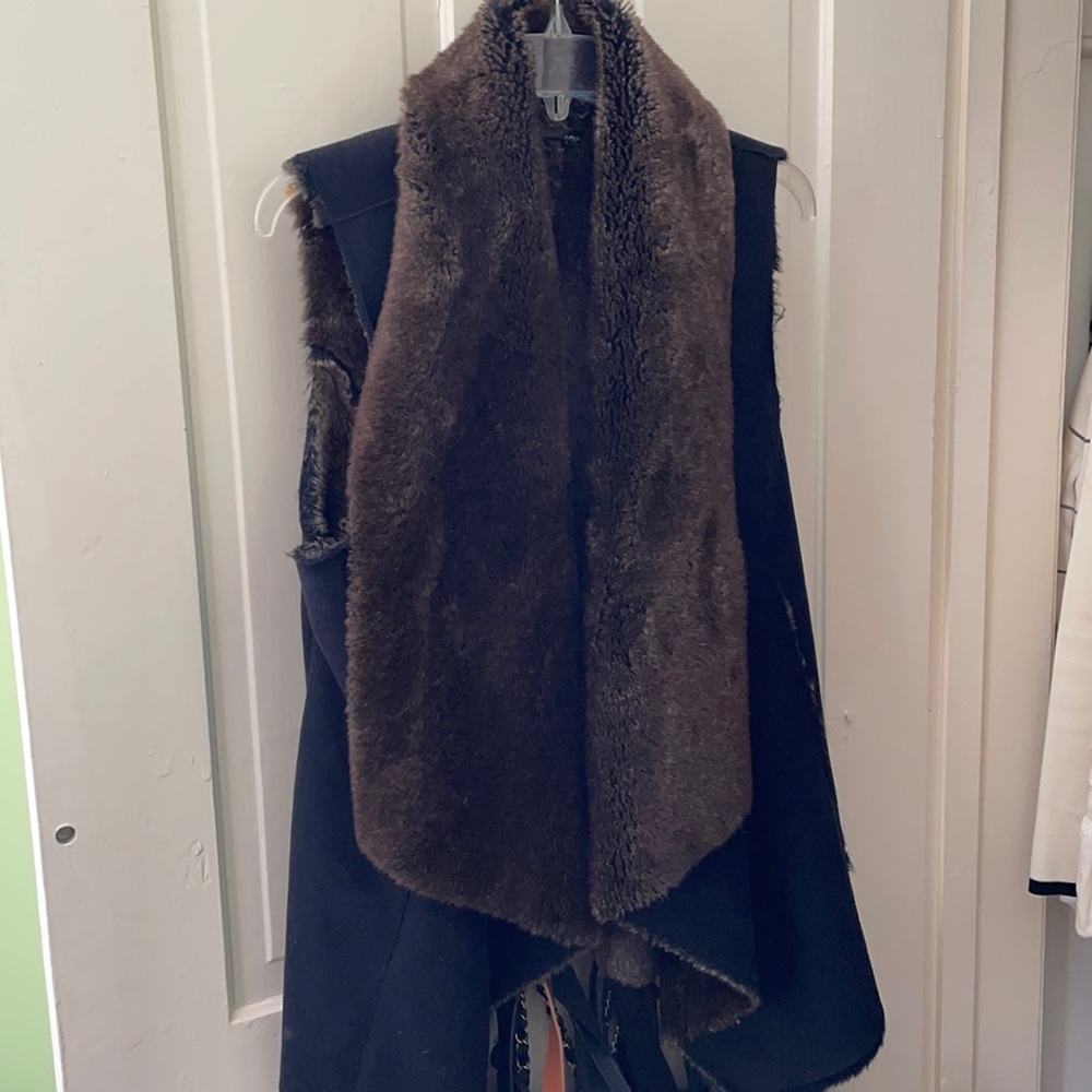 Faux fur vest